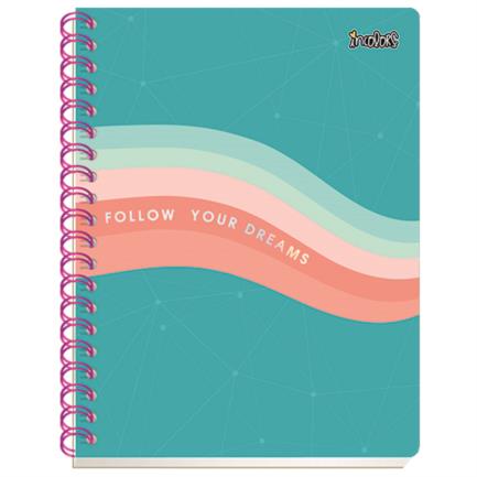 Cuaderno Profesional Scribe Incolors Raya Espiral Doble 180 Hojas