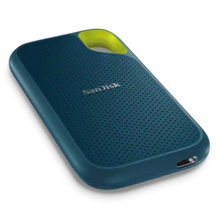 SSD Externo SanDisk Extreme Portable 2TB USB C 3.2 Azul/Verde A Prueba de Agua Polvo y Golpes