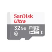 Memoria Micro SD SanDisk Ultra 32GB Micro SDHC UHS-I Clase 10 C/Adaptador Color Gris Rojo SDSQUNR-032G-GN3MA