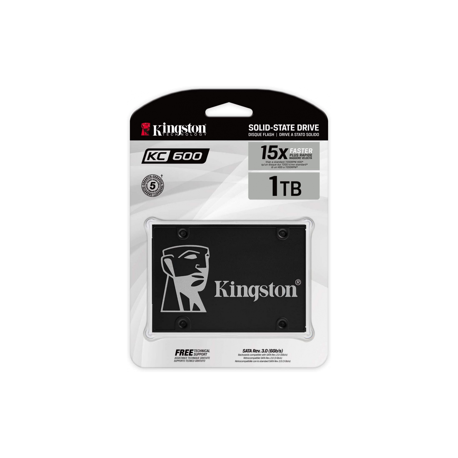 Unidad de Estado Sólido Kingston SKC600 1024 GB SSD SATA3 2.5"