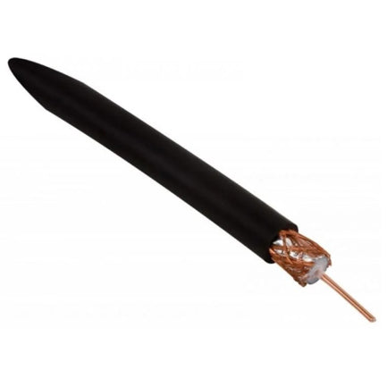 Cable Coax  RG6 C/60% Malla de Cobre Negro 305M
