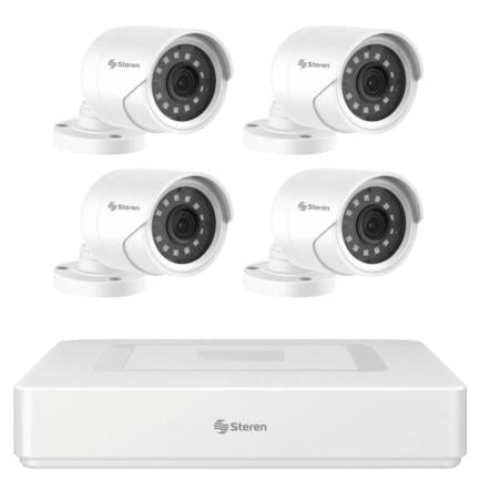 DVR de 6 Canales Steren Pentahíbrido con HDD de 1TB H.265 HDMI/VGA/USB Color Blanco