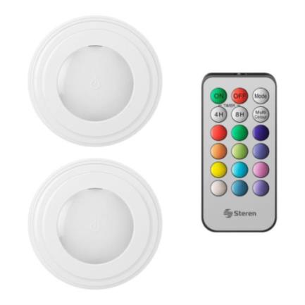 Mini lámparas Steren Juego de 2 LED RGB