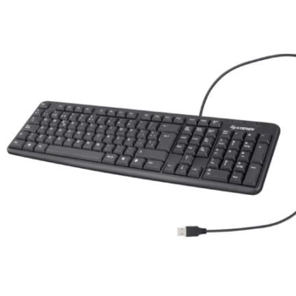 Teclado Steren Alámbrico USB con 105 Teclas Color Negro