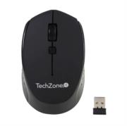 Mouse Óptico TechZone Inalámbrico 800 a 1600dpi Ajustable 3 Botones Ambidiestro Win/MAC Color Negro
