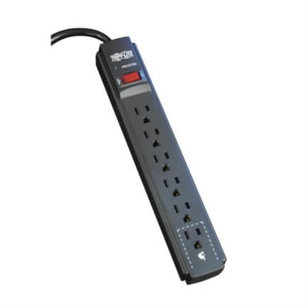 Supresor Tripp Lite Sobretensiones Protect 6 Tomacorrientes Cable 1.83m 790 Joules Color Negro