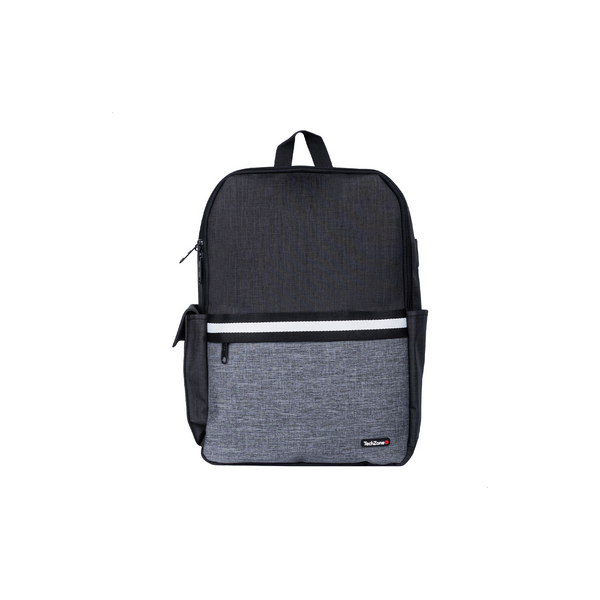 BACKPACK TECH ZONE GLAD NEGRO PORTALAPTOP 15.6 PULGADAS CONECTOR USB EXTERNO CIERRES METALICOS AUTORREPARABLES