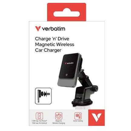 Cargador Inalambrico Verbatim Magnetico tipo C con ventilador de enfriamiento e iluminación RGB