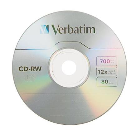 DISCO COMPACTO VERBATIM RW 80MIN 700MB 12X SPNDL C/25