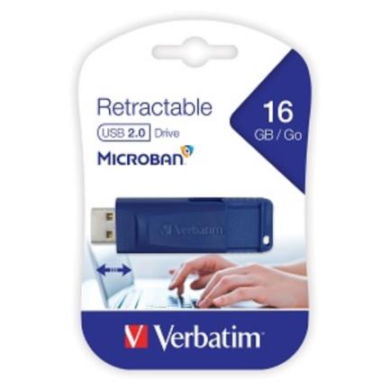 Memoria USB VERBATIM Flash Drive 2.0 16GB - Azul