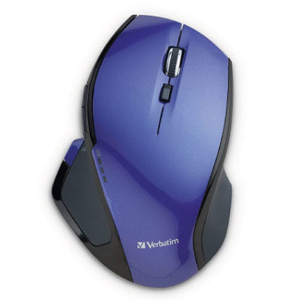 Mouse VERBATIM Inalámbrico Ergonómico de 8 botones Blue LED Control DPI . Morado