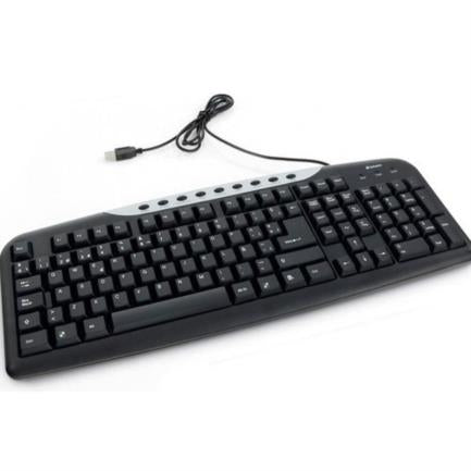 Teclado VERBATIM Multimedia Alámbrico USB - Negro