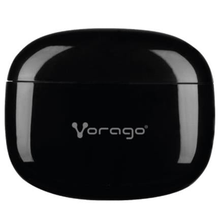 Audífono Vorago ESB-202 Bluetooth 5.3 Manos Libres 4.5 Horas Control Táctil Negro