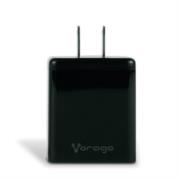 Cargador Vorago Quick Charge AU-350 para Pared 3.0A PD 20W USB A-C Color Negro