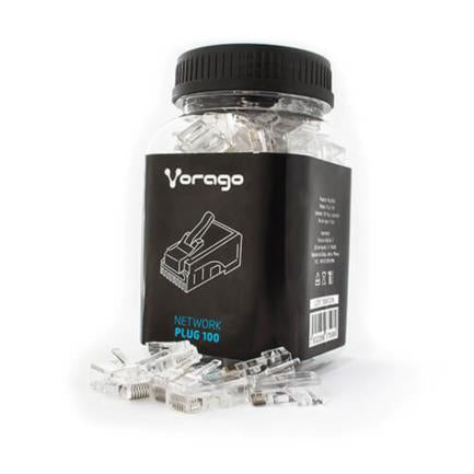 Plug Vorago 100 Rj45 Cat5 100 Pizas