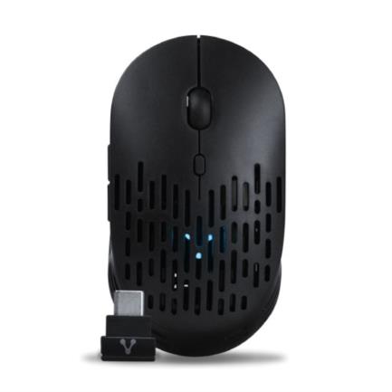 Mouse Vorago MO-208 Inalámbrico USB Tipo C Bluetooth 2400 dpi Recargable Color Negro