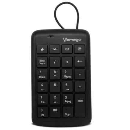 Teclado Numérico Vorago KB-105 Alámbrico USB Color Negro