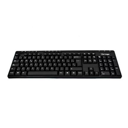 Teclado Vorago KB-202 Multimedia USB Color Negro