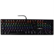 Teclado Mecánico Game Factor KBG400-BL Rainbow Switch Azul USB Color Negro