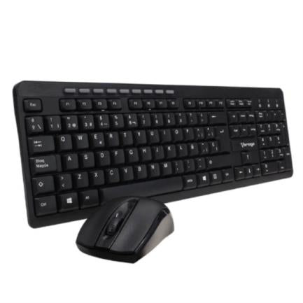 Teclado y Mouse Vorago KM-304 Inalámbrico Multimedia USB Color Negro