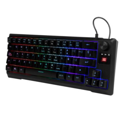 Teclado Vorago Start The Game KB-506 Multimedia TKL Factor 65% RGB Alámbrico Anti-Ghosting USB Color Negro