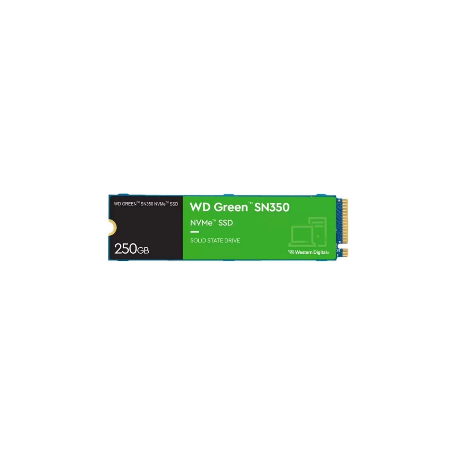 Unidad De Estado Solido SSD Interno Western Digital Green SN350 250GB M.2 2280 PCIe 3.0 NVMe Lect 2400/1500 MBs para PC