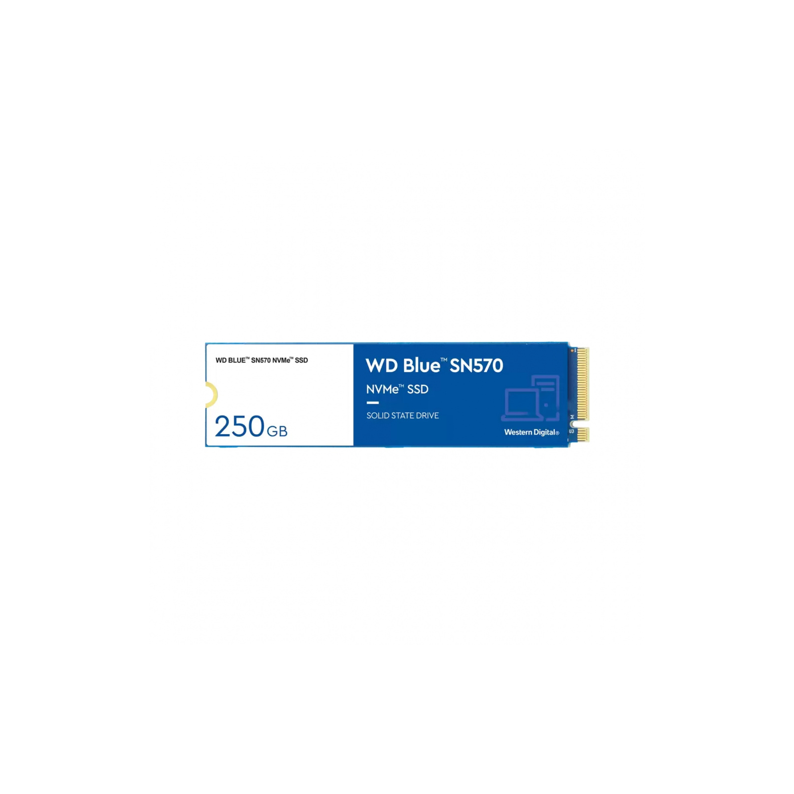 Unidad De Estado Solido SSD Interno Western Digital Blue SN570 250GB M.2 2280 PCIe 3.0 NVMe Lect 3300/1200 MB/s