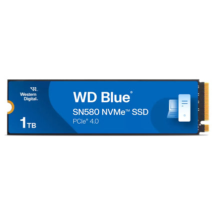 Unidad de Estado Solido Western Digital 1TB WD Blue SN580 NVMe SSD Gen4 x4 PCIe 16Gbs WDS100T3B0E