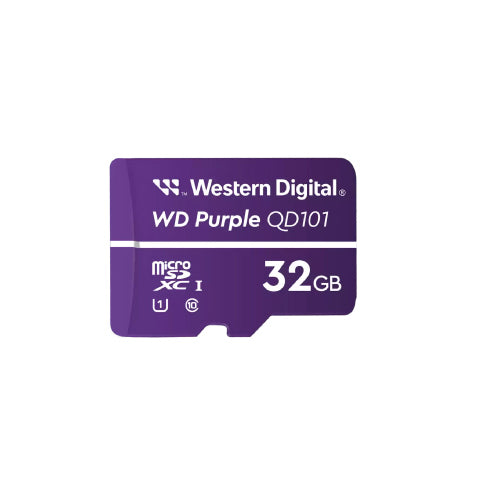 Memoria Micro SD Western Digital Purple WDD32G1P0C 32 GB Micro SC QD101- 1UHS Clase 10 para videovigilancia.