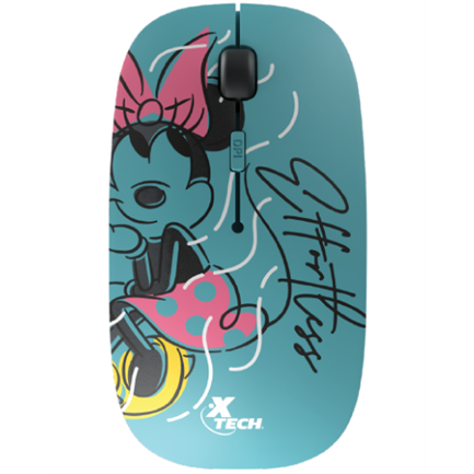 Mouse Inalámbrico XTech XTM-D340MM L211 Ambidextro Minnie Mouse Disney 4 Botones Conexión USB 2.4 GHz 3 Velocidades