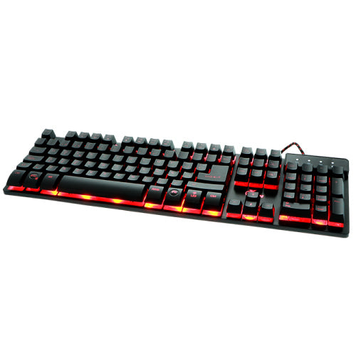 Teclado Xtech gaming LED Revenger XTK-520S - Tamaño full size - Conexion USB - Español - Color Negro