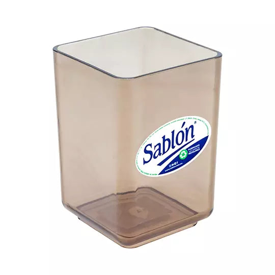 Porta lápices Sablón color humo 6.3 x 6. 3 x 9.6 cm
