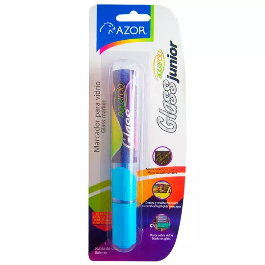 Marcador para vidrio Aquarelo Glass Jr. punta bala 4 mm color azul blíster