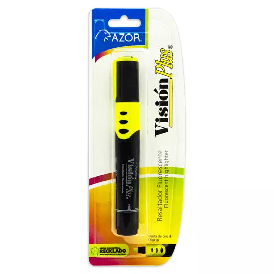 Resaltador de texto Vision Plus punta ci ncel 6 mm color amarillo blíster