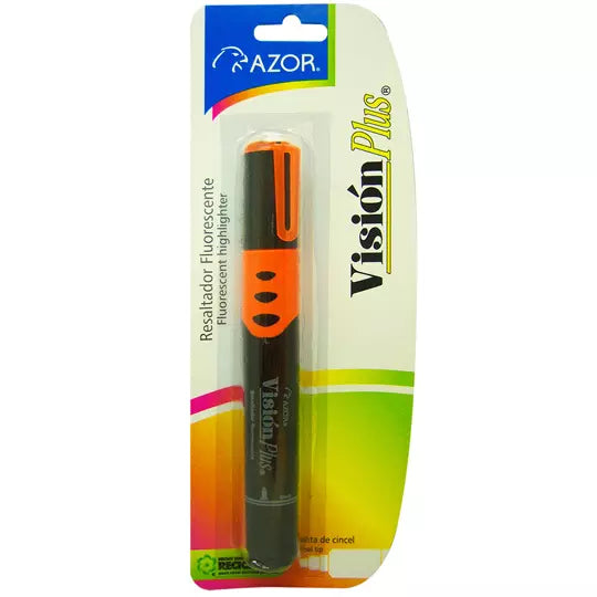 Resaltador de texto Vision Plus punta ci ncel 6 mm color naranja blíster