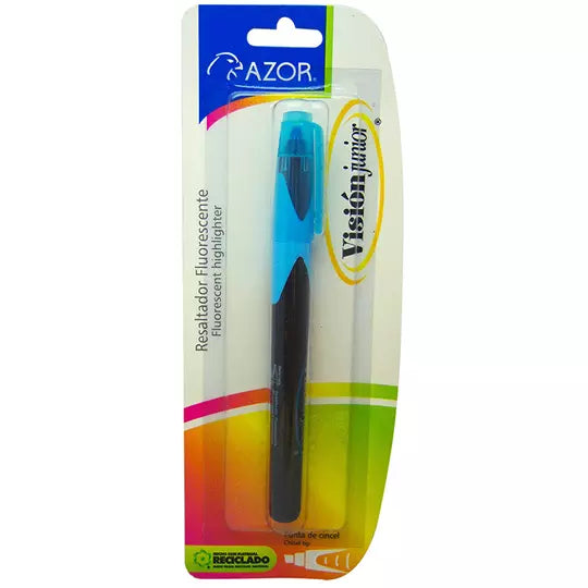 Resaltador de texto Vision Jr. punta cin cel 4 mm color azul blíster