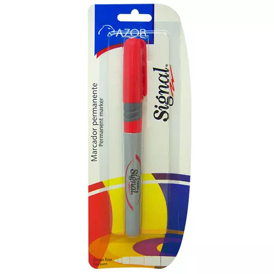 Marcador permanente fino Signal punta ba la 1.5 mm color rojo blíster