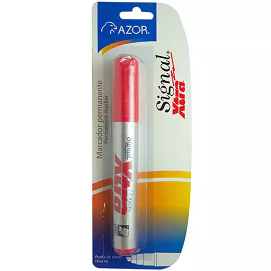 Marcador permanente Signal Xtra punta ci ncel 6 mm color rojo blíster