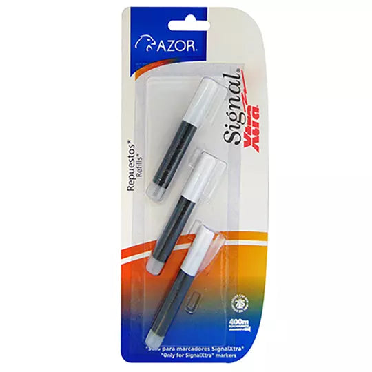 Repuesto de tinta Signal Xtra color negr o blíster con 3 pzas