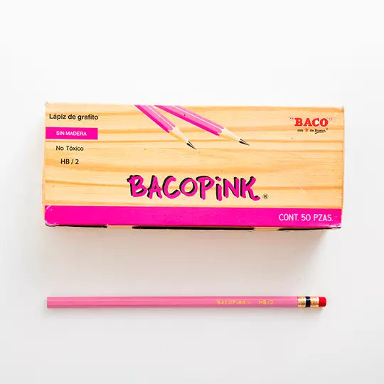 LM-Lápiz de grafito BACOPINK HB No.2, ca ja con 50 piezas