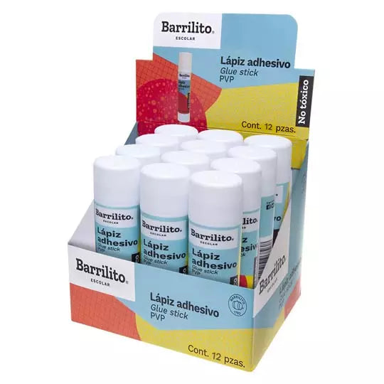 Lápiz adhesivo 36 g Barrilito color blan co