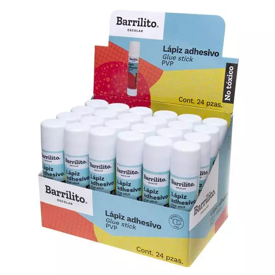 Lápiz adhesivo 9 g Barrilito color blanc o