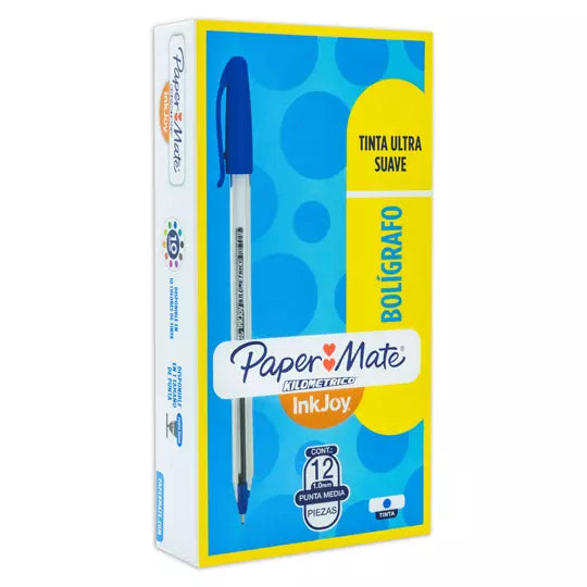 Boligrafo ST kilometrico azul punto medi ano caja con 12 piezas