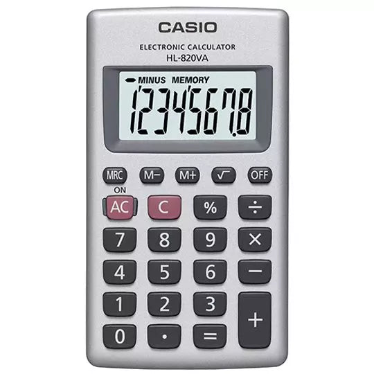 Calculadora básica 8 dígitos CASIO calcu ladora básica portátil
