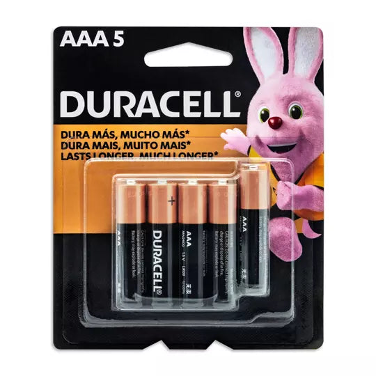 Pila alcalina Duracell AAA blíster 4 + 1 pzas