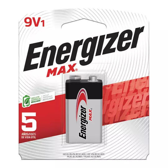 Pila Alcalina Energizer 9 v blíster de 1 pza