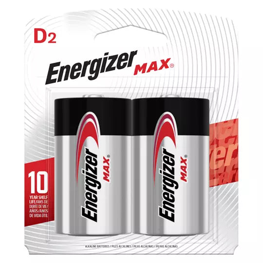 Pila Alcalina Energizer D blíster con  2 pzas