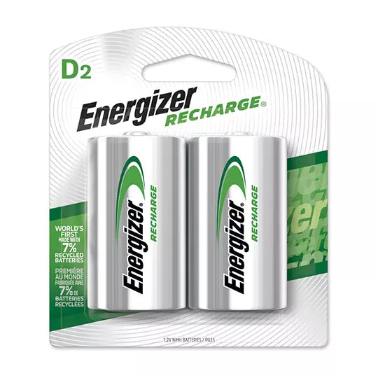 Pila Recargable Energizer D blíster con 2 pzas