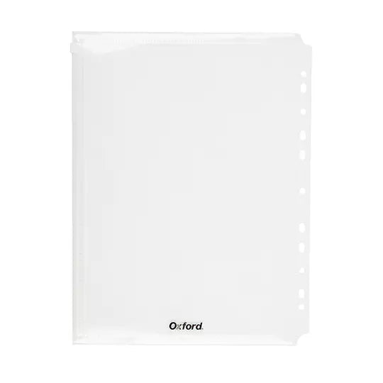 Sobre plástico para carpeta Oxford carta transparente con zip 1 pieza