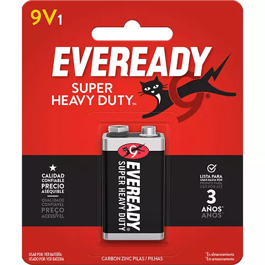 Pila EVEREADY 9V blister con 1 pila .